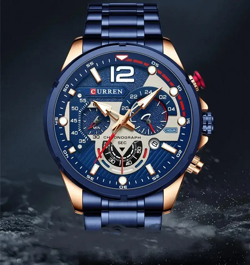 ⁦ساعة Curren 8395 للرجال مقاومة للماء فاخرة⁩ - الصورة ⁦3⁩